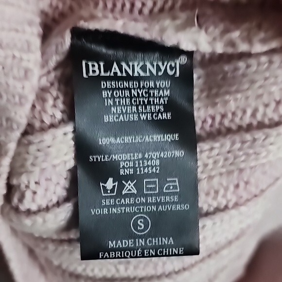 Blanknyc Heather Ribbed Crewneck Sweater Sz S BNWT - Picture 4 of 5